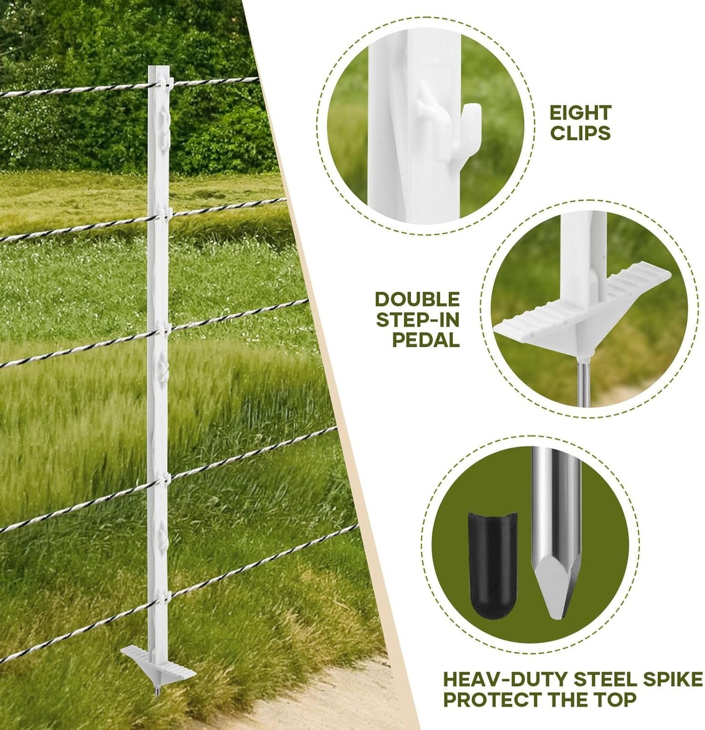 20pcs Electric Fence Posts