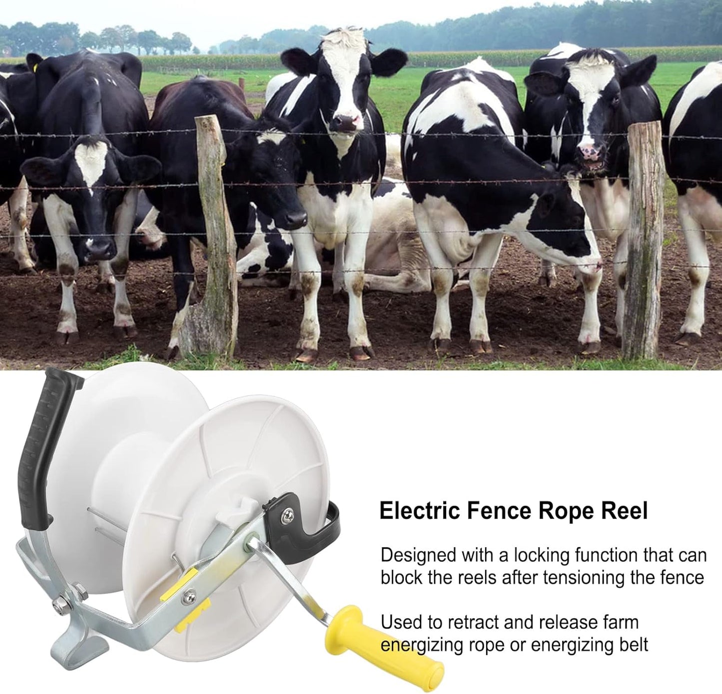 Electric Fence Geared Reel