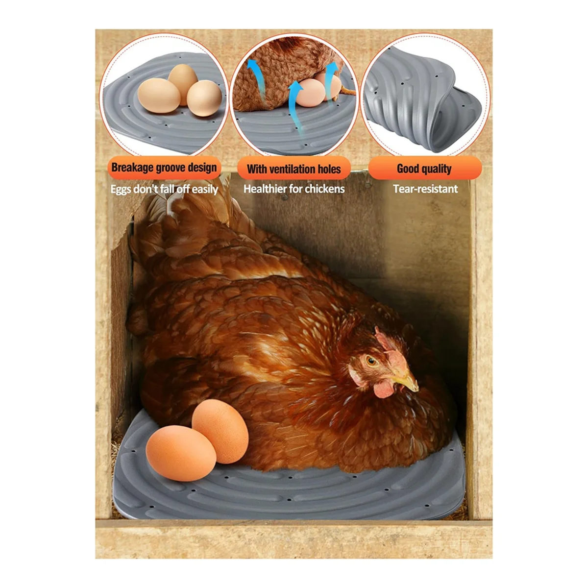 8 Pack Washable Chicken Nesting Pads